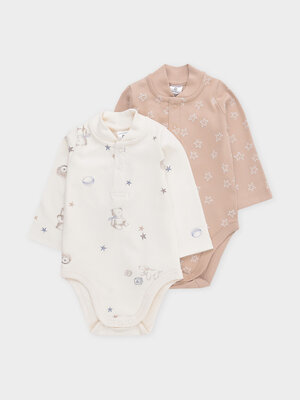 CROCKID Боди 571939 К 6542-2уп бежевый