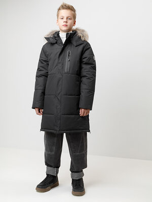 CROCKID Пальто 572187 ВК 36110/1 ГР черный