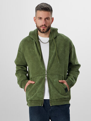 MARK FORMELLE Толстовка 572262 121211 ACID WASH травяной