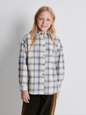 Acoola Блузка 572340 20230260010 серая клетка