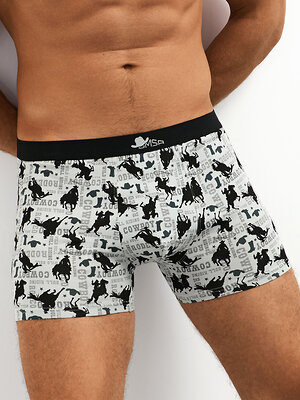 Omsa Трусы 572357 OmU 1234-25B Style Боксеры муж. с откр.резинкой, CO Grigio Chiaro/Multicolor (Мультиколор)