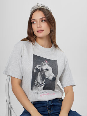 MARK FORMELLE Футболка 572405 112678 серый меланж+печать