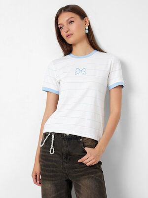 MARK FORMELLE Футболка 572409 112936 голубая полоска на белом