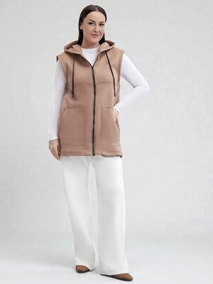 AandOstudio Жилет 572440 Ж00001 бежевый/кофейный