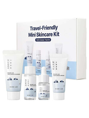 ROUND LAB Набор средств для лица с морской водой: пенка, тонер, сыворотка, крем / 1025 Dokdo Trial Kit, 30 мл, 20 мл x 2, 10 мл 572626 25807 