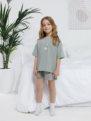 CROCKID Пижама 572722 МП 1658 зеленый