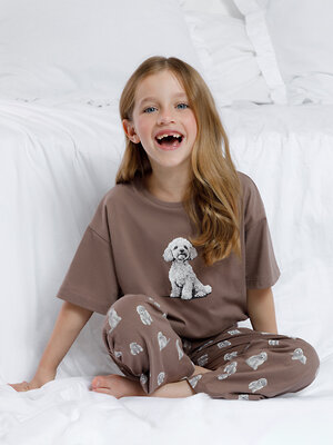 CROCKID Пижама 572747 МП 1657 коричневый