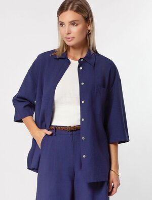 VILATTE Блузка 572788 D29.238 дымчатый синий