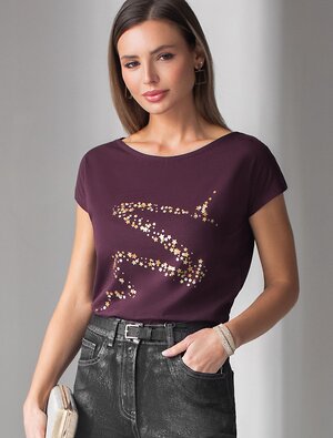 VILATTE Футболка 572825 D49.134 бургунди_волна