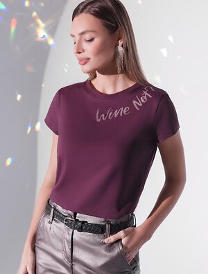 VILATTE Футболка 572850 D49.135 бургунди_wine_not