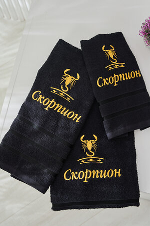 Натали Полотенце 572897 14418 черный+скорпион