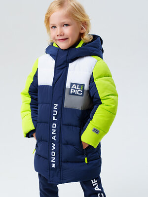 PLAYTODAY Пальто 573079 32512223 тёмно-синий,светло-зеленый,белый