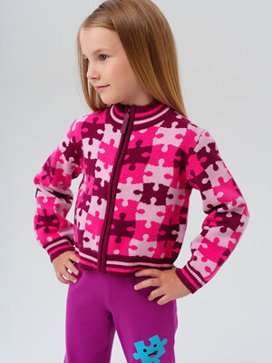 PLAYTODAY Кардиган 573165 32522250 розовый,светло-розовый,бордовый