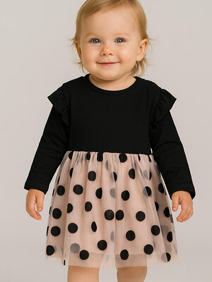 PLAYTODAY Платье 573265 32523056 черный,бежевый