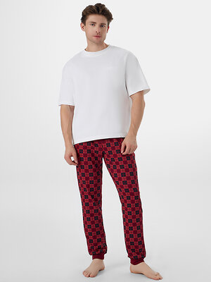 MARK FORMELLE Брюки 573289 581133 черная клетка на бордовом