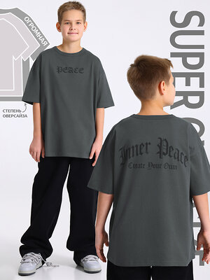 Апрель Футболка 573574 1ПДФК4606001 темно-серый