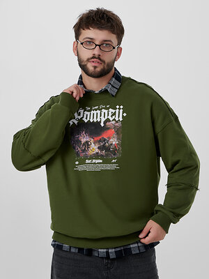 MARK FORMELLE Свитшот 573657 121943 осенний мох +печать