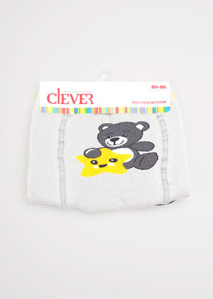 CLEVER Колготки 573825 КД203 68-86 св.серый
