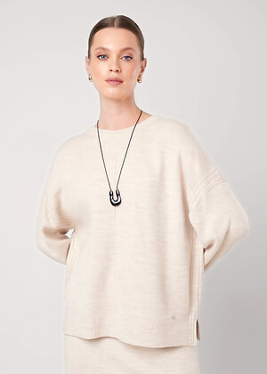 CLEVER Джемпер 573842 154595/192ак меланж бежевый