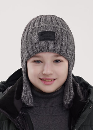 CLEVER Шапка 573853 454367ап флис меланж серый