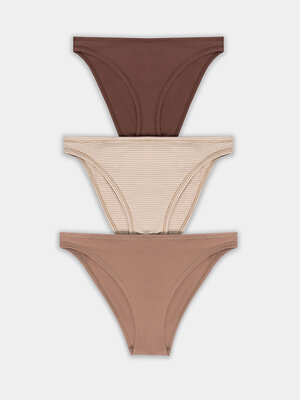 MARK FORMELLE Трусы 574076 412621-3 бежевая полоска +молочный шоколад +корица