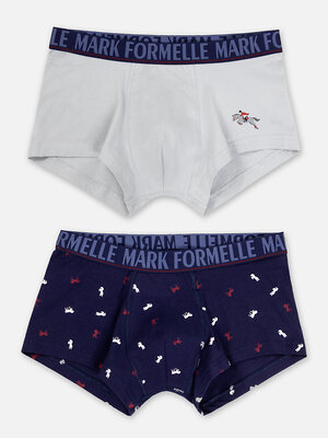 MARK FORMELLE Трусы 574212 411188-2 св.серый +лошади на т.синем