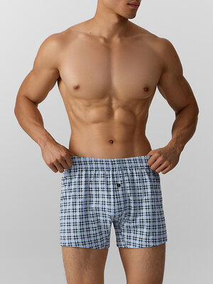 MARK FORMELLE Трусы 574276 411152 клетка на серо -голубом
