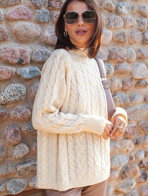 VILATTE Свитер 574367 D34.185 молочно-бежевый