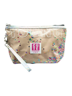 Sunflower Косметичка женская с пайетками Young 11653 28, бежевый 574573 22426 