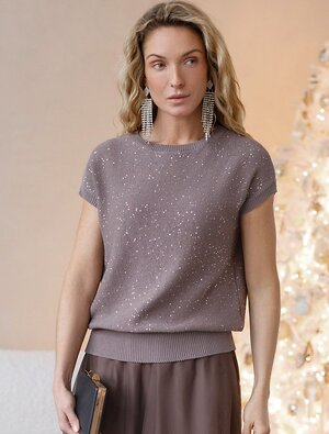 VILATTE Джемпер 574651 D39.569 кофейный