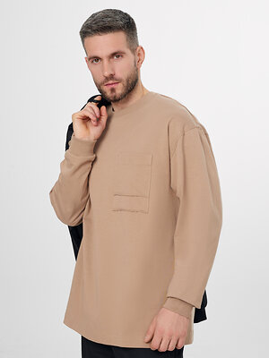 MARK FORMELLE Лонгслив 574967 121964 серебристый бежевый