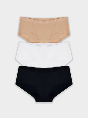 MARK FORMELLE Трусы 575008 412263-3 белый + обжаренный миндаль + черный