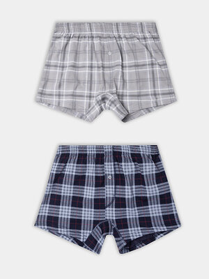 MARK FORMELLE Трусы 575022 411152-2 св.серая клетка +голубая клетка на т.синем