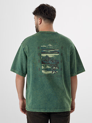 MARK FORMELLE Футболка 575029 111899 ACID WASH травяной +печать