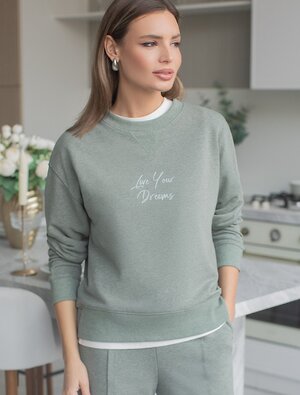 VILATTE Джемпер 575123 D49.140 оливковый меланж_dreams