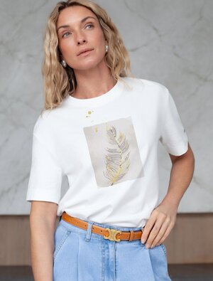 VILATTE Футболка 575143 D49.145 белый_перо