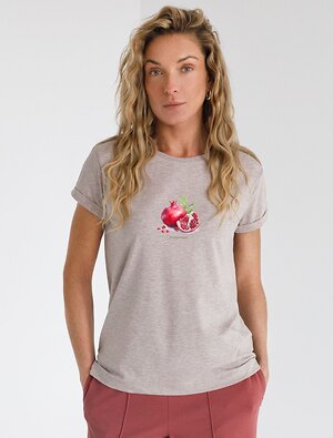 VILATTE Футболка 575149 D49.146 кофейный меланж_pomegranate