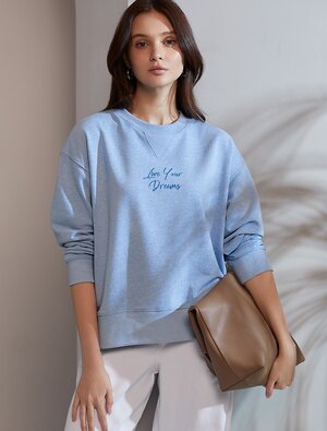 VILATTE Джемпер 575292 D49.140 голубой меланж_dreams