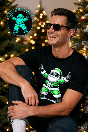 Натали Футболка 575323 8581 черный+дедМ зеленый