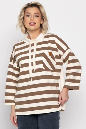 LT Collection Джемпер 575402 Б14959-18М бежевый/коричневый