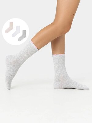 MARK FORMELLE Детские носки 575640 430A-3175 белый /св.серый меланж /зефирный/