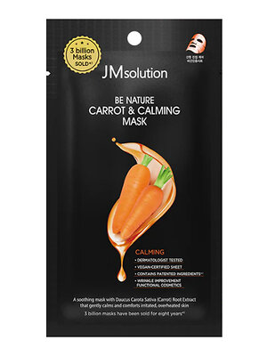 JMsolution Тканевая маска успокаивающая с экстрактом моркови / Be Nature Carrot & Calming Mask, 24 мл 575797 28268 