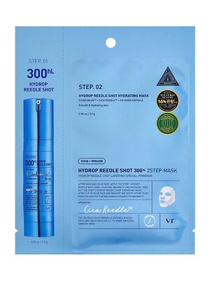 VT Cosmetics Интенсивная увлажняющая маска с микроиглами / Hydrop Reedle Shot 300hL 2 Step Mask, 1,5 г + 27 г 575814 28271 