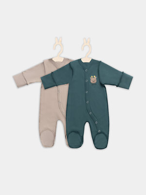 MARK FORMELLE Комбинезон 575899 14005-1-2 бежевый +изумруд +печать