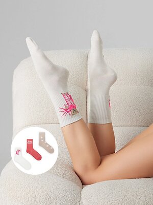 MARK FORMELLE Женские носки 575919 217A-3426 молочный /я.красный /капучино/