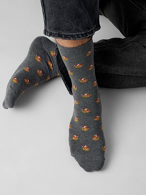 MARK FORMELLE Мужские носки 575938 017K-3421 т.серый меланж