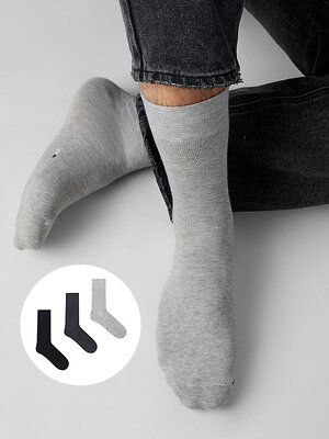 MARK FORMELLE Мужские носки 575958 001A-001 серый меланж /графитовый /черный/