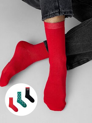 MARK FORMELLE Мужские носки 575959 017A-2979 я.красный /я.малахит /черный/