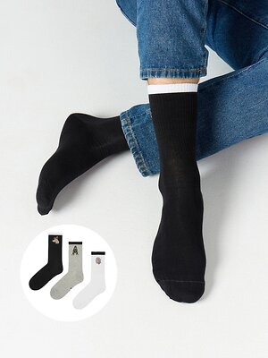 MARK FORMELLE Мужские носки 575961 107A-2492 черный /серый меланж /белый/