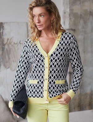 VILATTE Кардиган 576093 D31.152 белый-черный